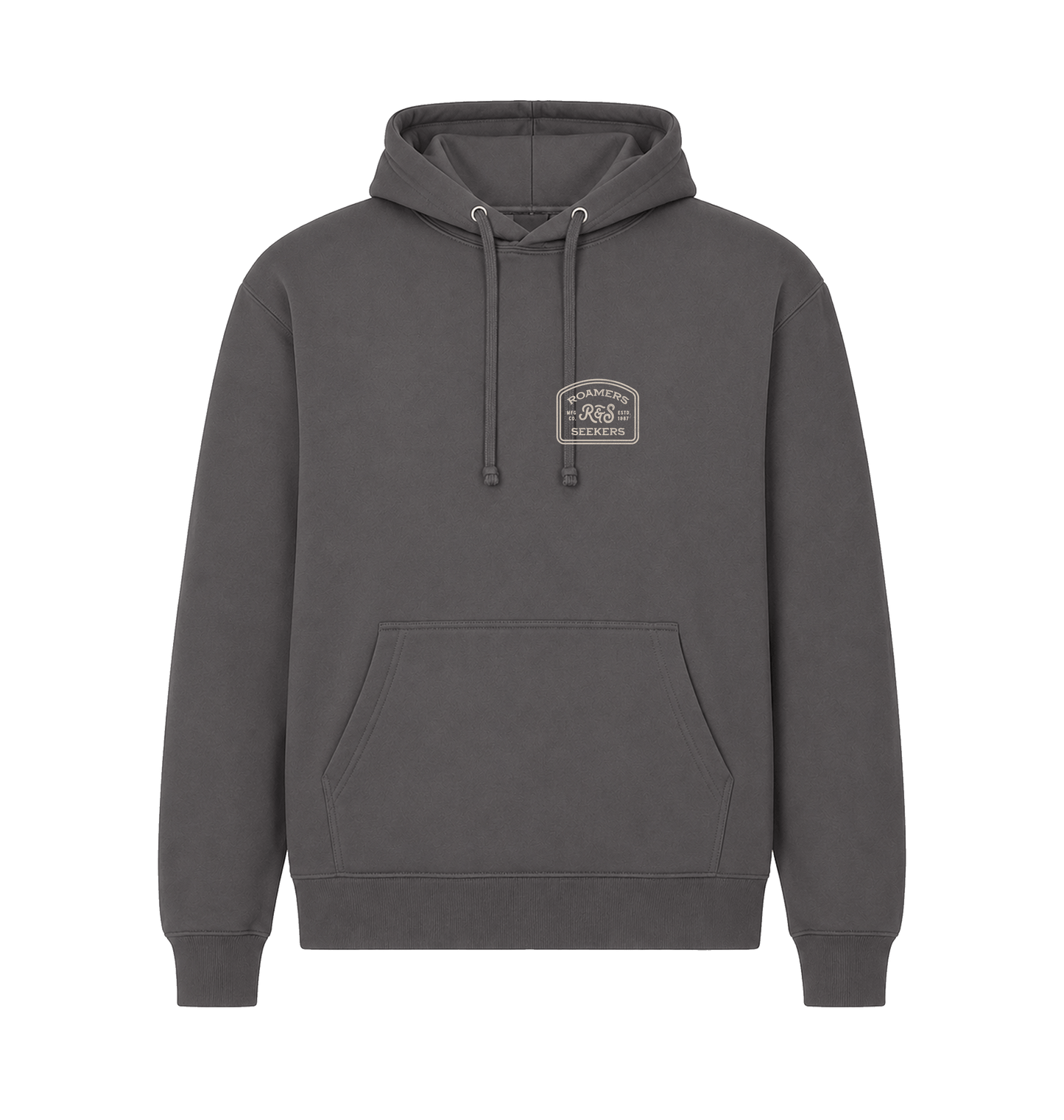 Charcoal Printed Hoody Front