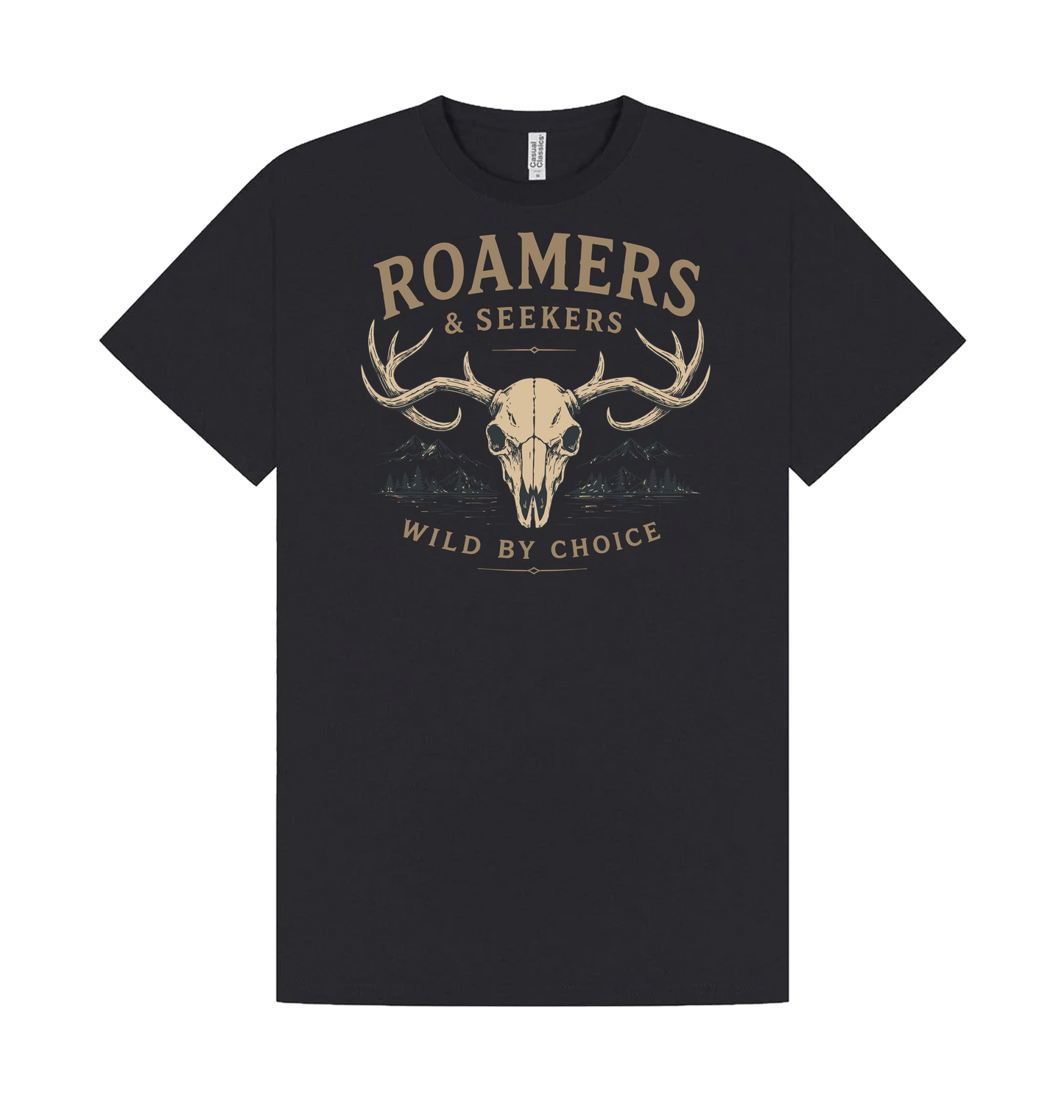 Navy Printed T-shirt Front