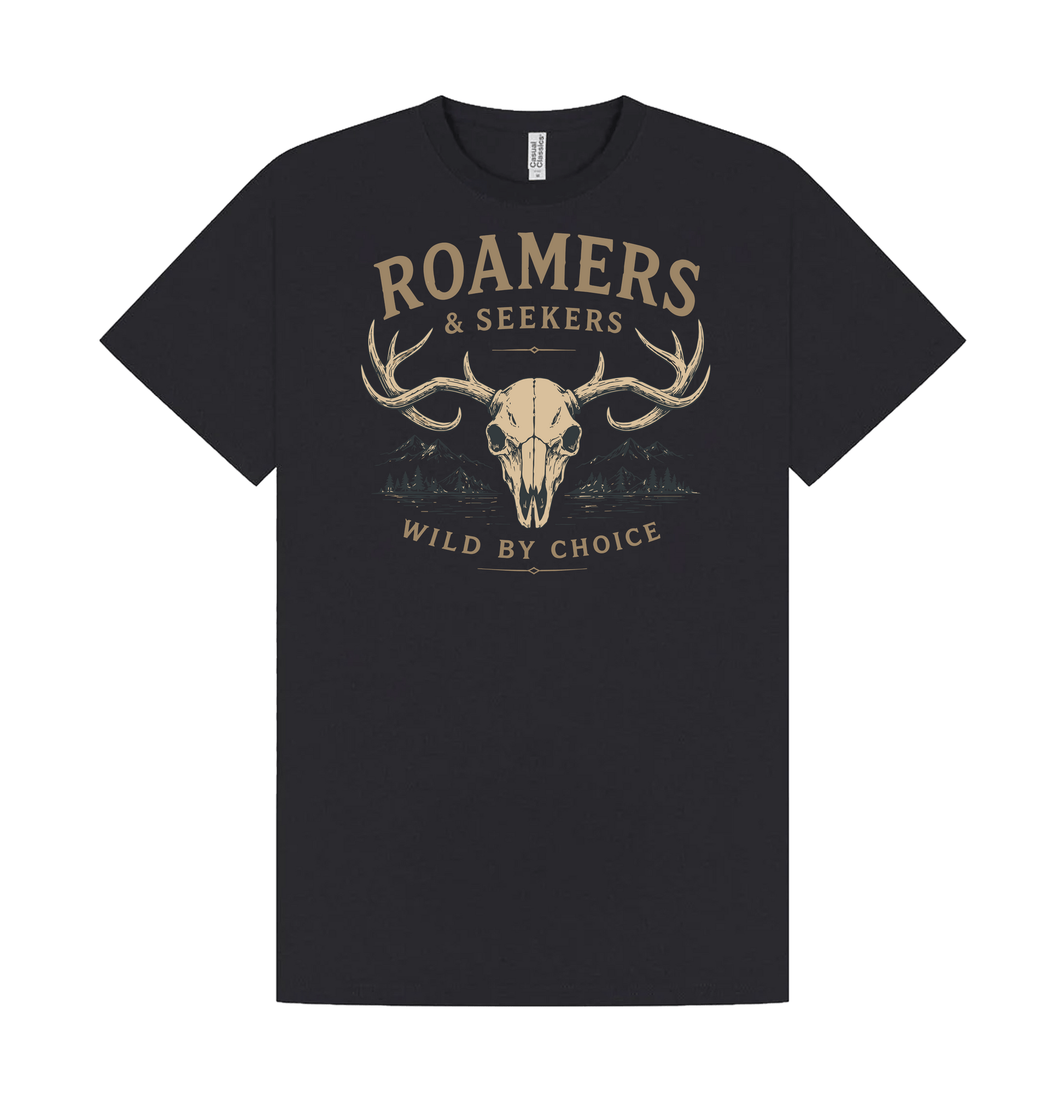Navy Printed T-shirt Front