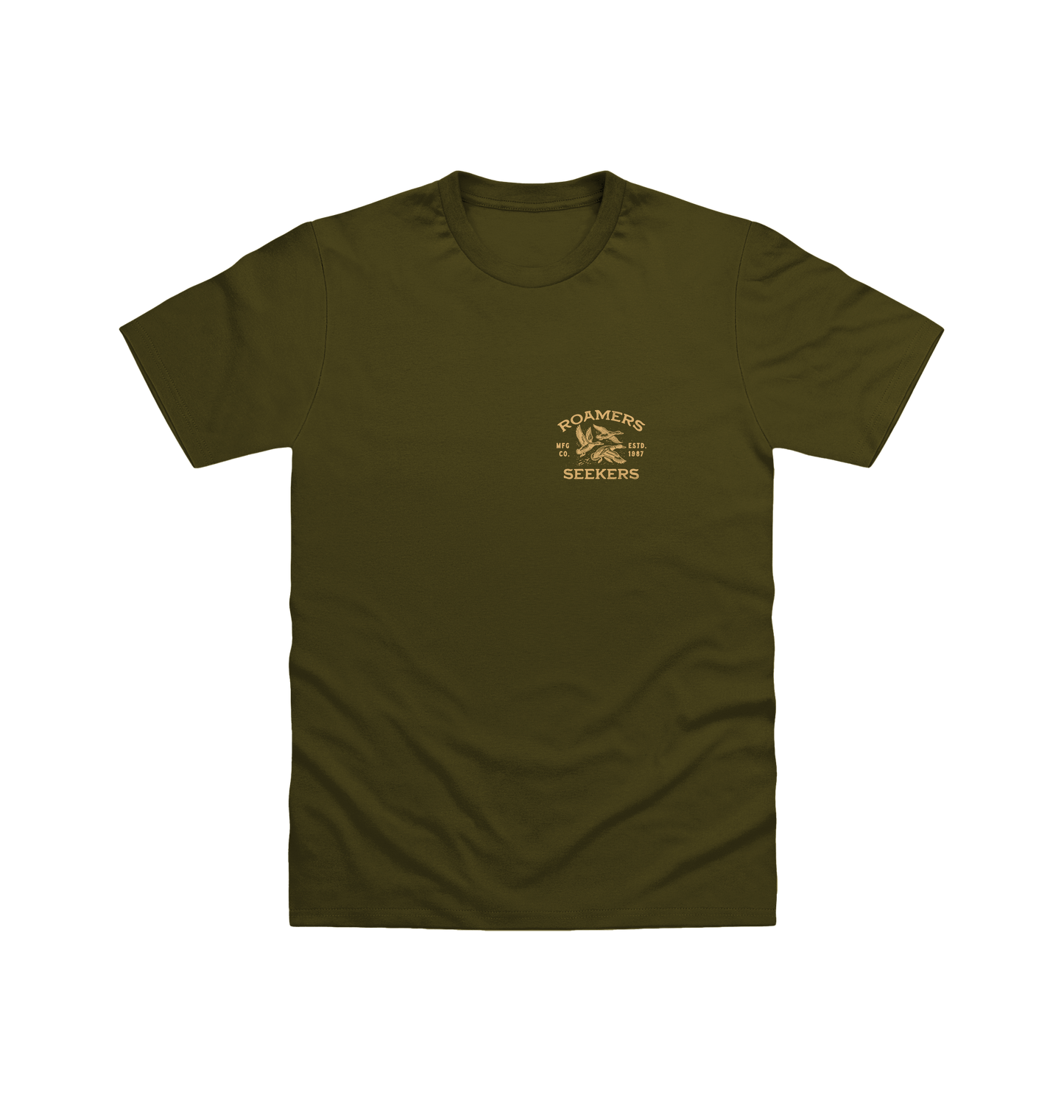 Olive Printed T-shirt Front