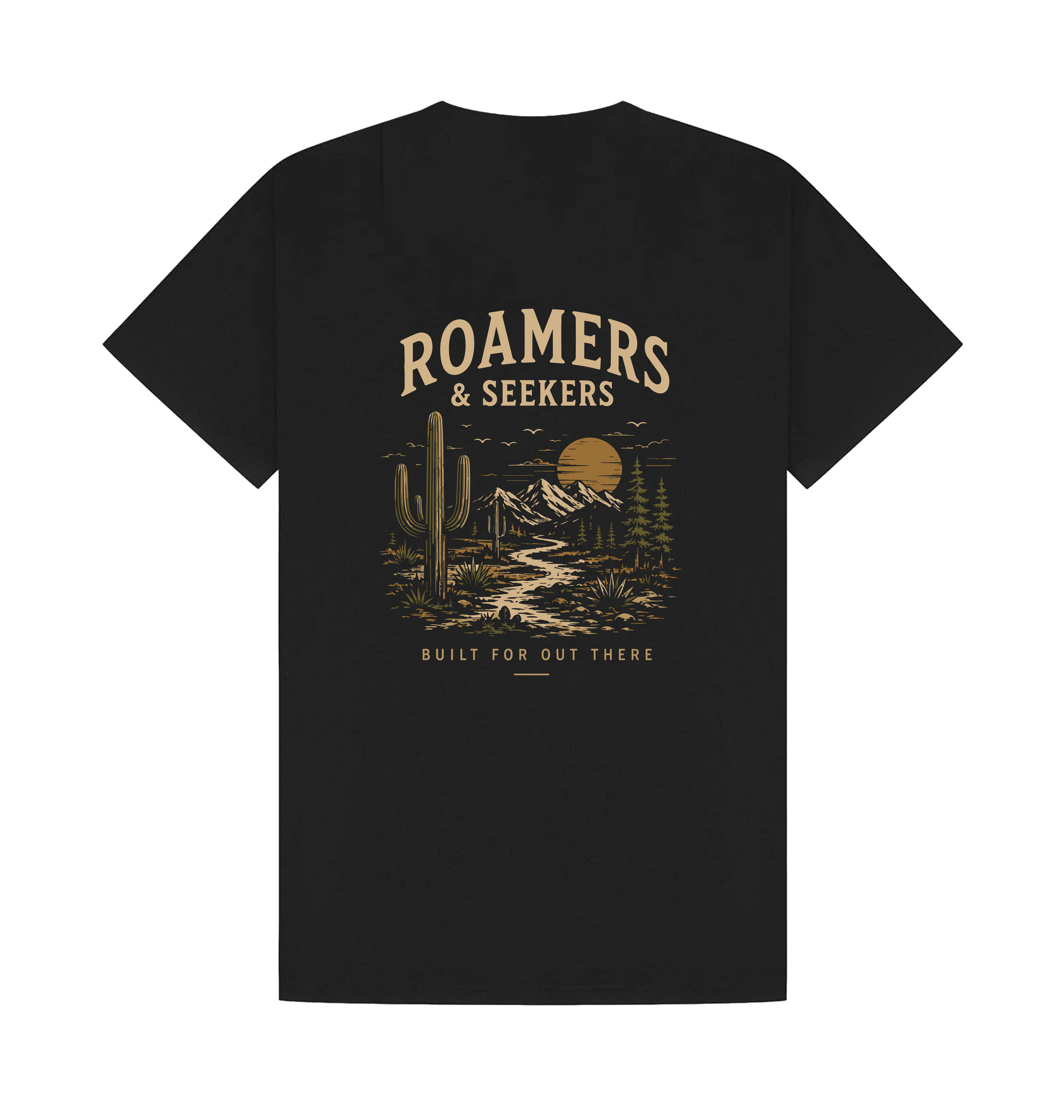 Black Printed T-shirt Back