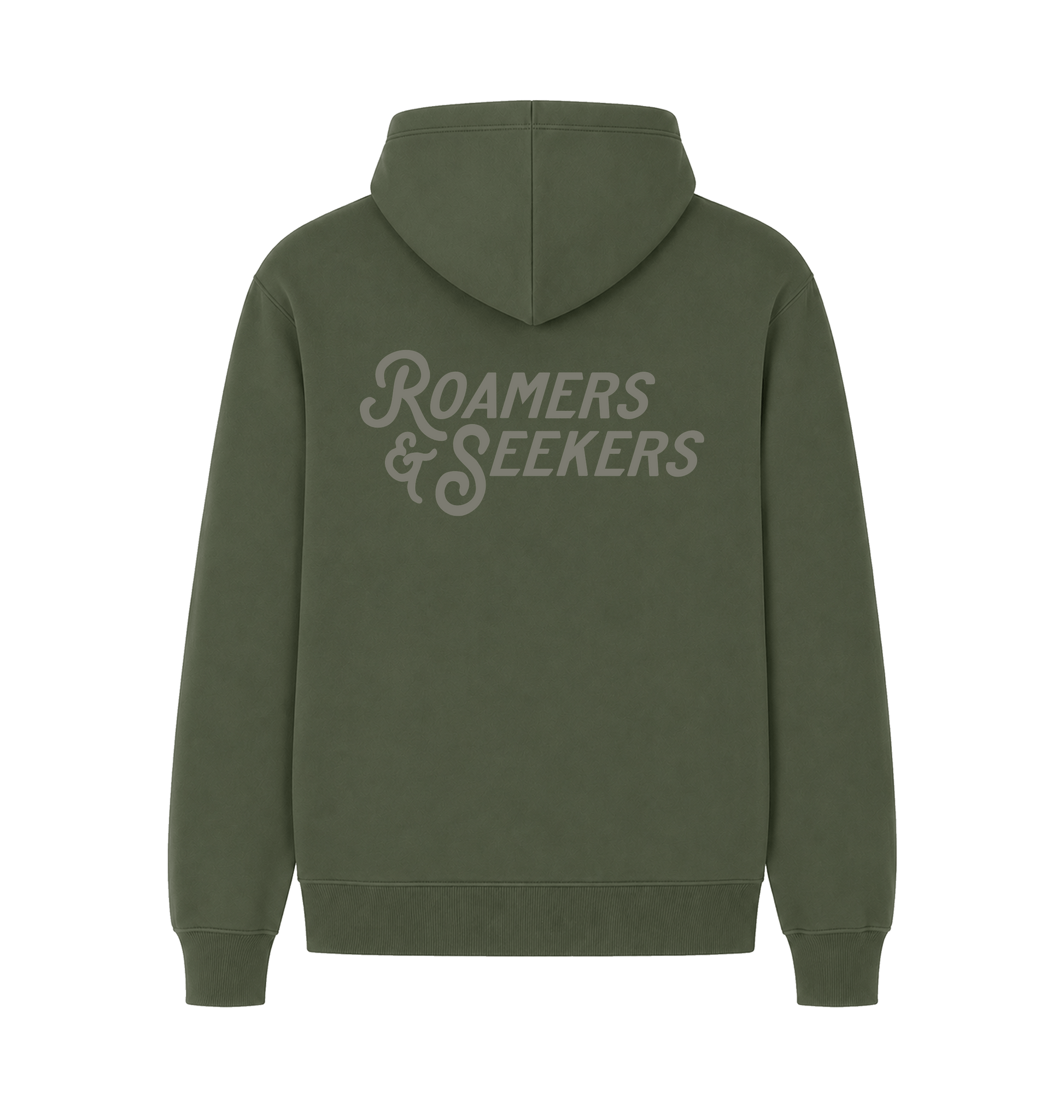 Millitary Green Printed Hoody Back
