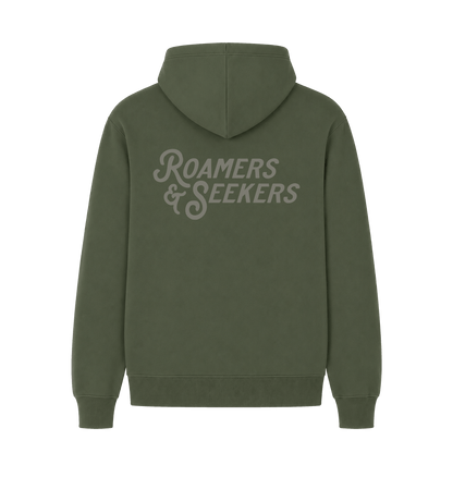 Millitary Green Printed Hoody Back